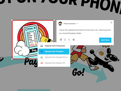Cage for Dropbox annotation app cage collaboration comments dropbox files illustration notes project management review ui ux web