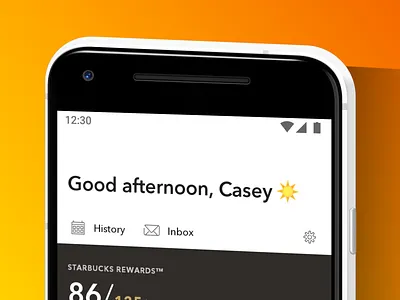 Android 5.0 — Good afternoon ☀️ android app design starbucks ux