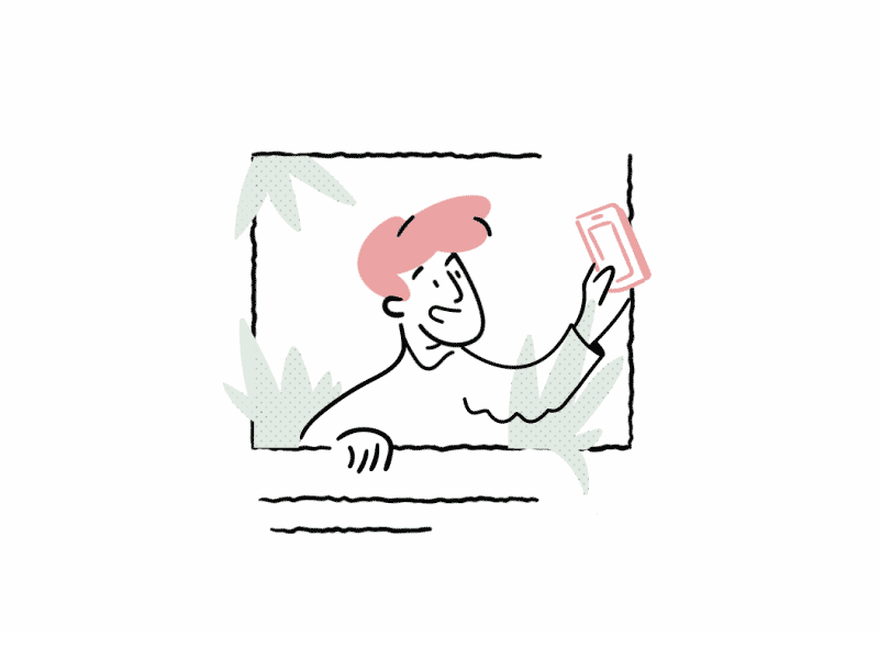 #2 Selfie animation backer cellphone graphics man motion news selfie