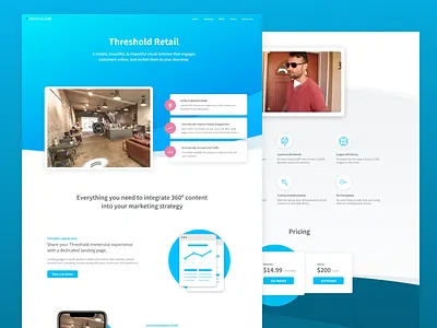 Landing Page Concept color gradient landing page large background prcing