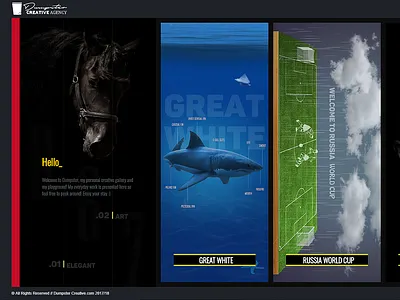 Dumpstercreative.com Front page v2 art design digital photoshop ui website
