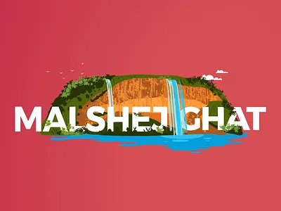 Top monsoon destinations - Malshej Ghat colours design illustration india redbus