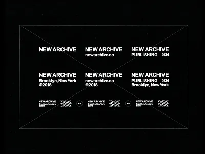 New Archive (Logo System) branding brooklyn logo new archive new york publisher type