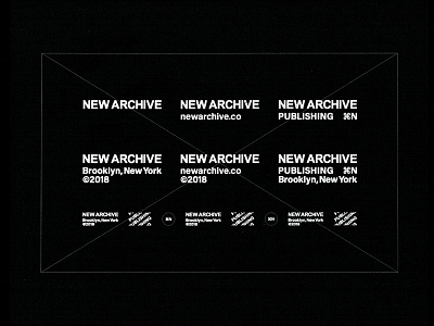 New Archive (Logo System) branding brooklyn logo new archive new york publisher type