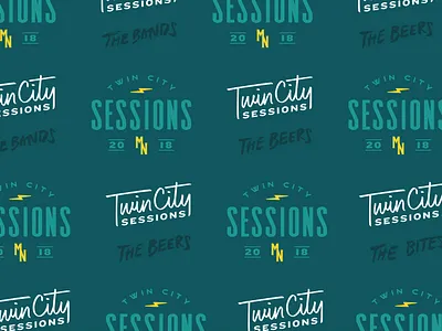 Twin City Sessions beer branding color color palette design graphic design logo music