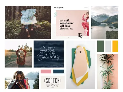 MOODBOARD | lifestyle branding brand brand development branding concepting conceptual creative direction logo logo design moodboard mountains