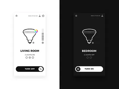 Daily UI 015 • Switch black daily ui hue light minimal smart home switch ui ux ux ui white