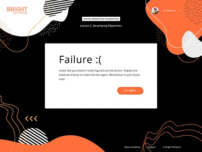 . Failure academy art fail finish geometry lesson result site test ui web