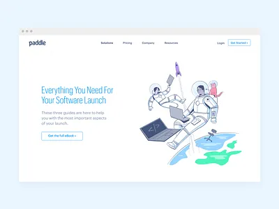 Software Launch design hero banner illustration software ui web web design
