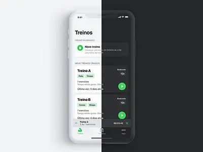 Hercules - Darkmode interface version darkmode darktheme gym app workout app workout tracker