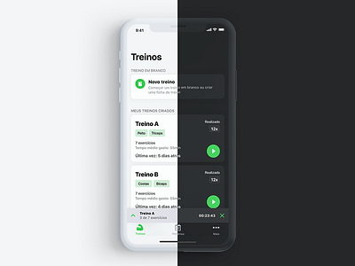 Hercules - Darkmode interface version darkmode darktheme gym app workout app workout tracker