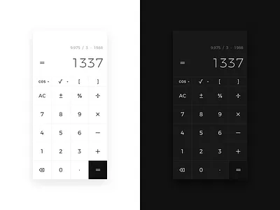 Daily UI 004 • Calculator black calculator calculator app daily ui minimal ui ux ux ui white