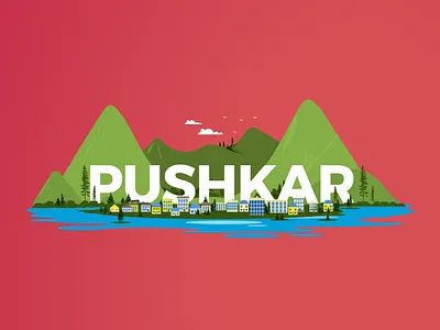 Top monsoon destinations - Pushkar colours design illustration india redbus