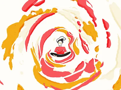 Empowerment 2d 3d c4d character cinema 4d empowerment illustration ipad meditation minimal poster procreate red yellow