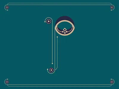 Letter P - Type Set circle decorative letter letter letter p letterform letterforms line ornate p type