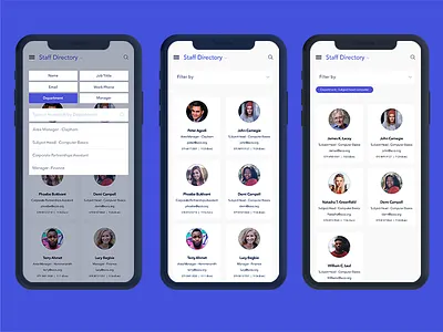 Staff Directory | Responsive HR Web App