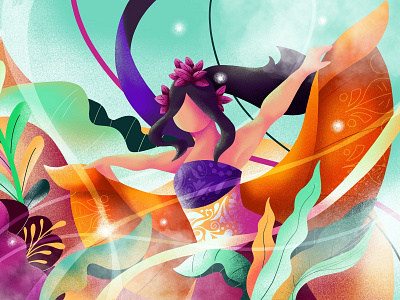 Balinese Dancer art bali bitmap character dancer dancing design gesture illustration move painting pose procreate traditional woman