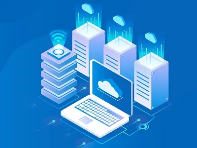 Cloud Hosting charackter cloud cloud hosting cloud isometric data data analytics data hosting hosting isometric isometric illustration vector wordpress