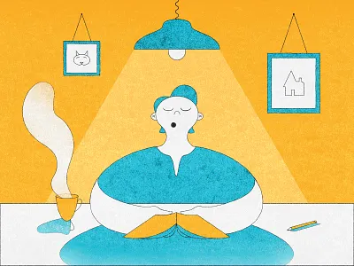 Just Resting My Eyes 😴 book coffee digital art grain illo illustration photoshop sleep study