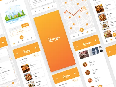 Favory App app color colour dailyui design dribbble dribbble invite food food app invitation card invite invite card ui ux website