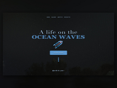 OCEAN WAVES DESIGN - 2018 animation art boat design graphic art graphic arts illustration logo minimal modern nature simple typography waves web webdesign website website banner website concept website creator