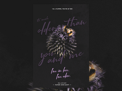 Real Love Baby art direction design exercise poster song lyrics