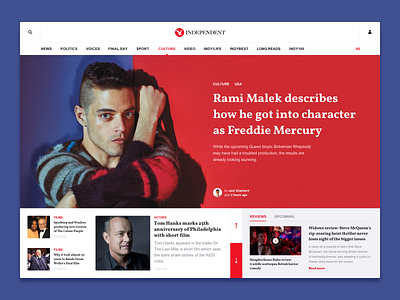 UI Concept for Independent News (part 2) article banner blog concept interface news newspaper redesign ui ux