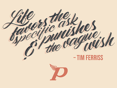 Life Favors The Specific Ask calligraphy design lettering type typography