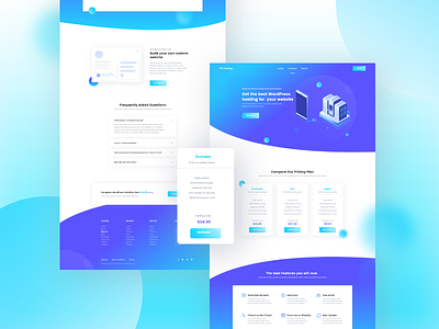 WordPress Hosting 2019 trend agency app best design cloud color domain financial gradient graph hosting hosting landing page minimal vector vps website websitedesign wordpress
