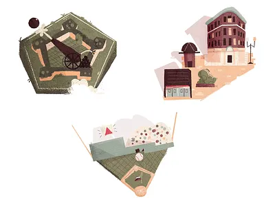 Boston Landmarks baseball boston cambridge castle castle island fenway harvard illustrated map map massachusetts red sox sommerville