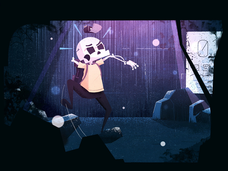 Angry stomp! action angry animation cave character face hero illustration keyframe mad short short film skeleton stomp woods