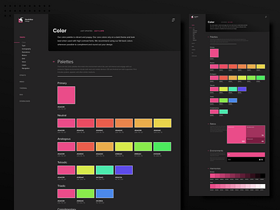 System colors color components design system grid interface layout palette shades ui ux web web design