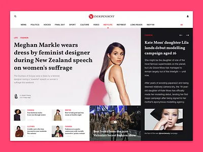 Independent Newspaper UI design concept article banners blog concept interface news newspaper redesign ui ux