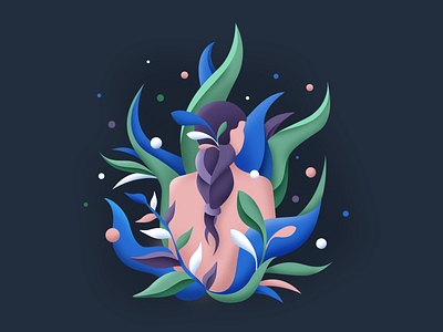 Lush 2dillustration floral floral design floral illustration grass illustration illustrator photoshop plants