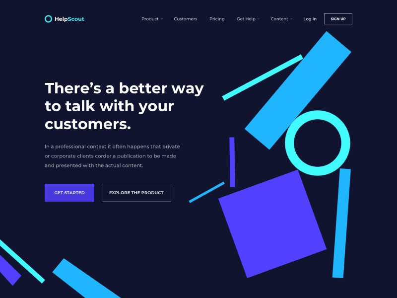 HelpScout - Landing Page clean colors design landing minimal one page ui ux web website