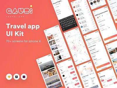 Gauri Travel iOS app UI Kit admin panel android animation branding chart colorful creative design dashboard flat icon illustration ios landing page logo mobile app product ui ux web design website