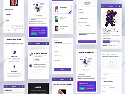 Refurbished product selling ( Mobile version ) 2d app cards contact form design icons illustration ios landing page minimal mobile mobile web new product design refurbished ui ux web