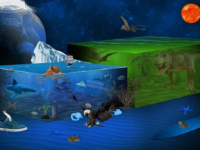 Planet Earth art design digital dino dinosaurus jurassic photoshop website