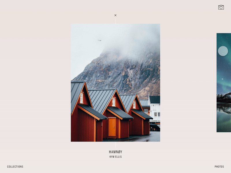 Adobe XD Daily UI Challenge - Photo App adobexd ui ux xddailyuichallenge