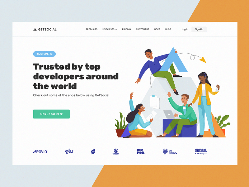 GetSocial Website & Application Design analytics app design branding business chart clean dashboard games illustration informational graphic interaction interface logo marketing mobile product web