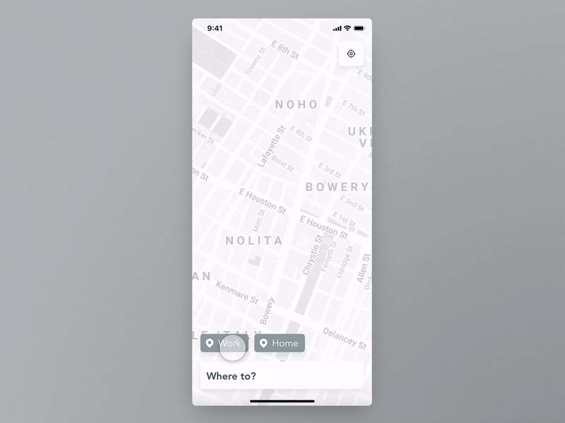 App to order a taxi — Adobe XD Daily Challenge Day 4 adobe adobe xd animation app clean daily inspire interaction minimalistic taxi app ui ui interaction