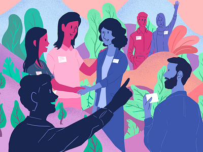Events for Entrepreneurs design inspiration digital art editorail illustration editorial art entrepreneur flat vector design illustration photoshop wacom intuos