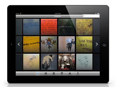 Writings On The Stall App app branding creative creative director design graffiti graphic design icon ipad ui ui design user experience user interface ux ux design vector web