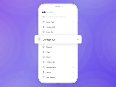 Add Activity / Ladder activity add add activity fitness health ios iphone mobile select ui user interface ux
