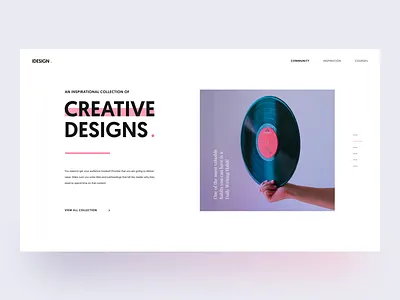 iDesign :: Layout Exploration clean community community agency creative creative design creative agency creative community landing page creative designer creative landing page creator hero header layout exploration minimal minimal website tranmautritam ui design vietnam web design web design agency web design company