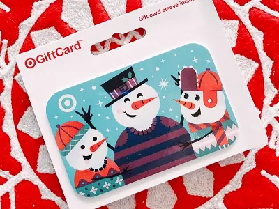 Snowman Target GiftCard christmas gift card illustrator snow snowman target