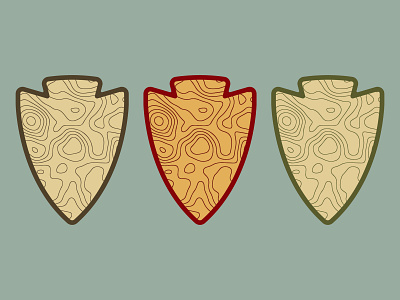 Arrowhead Patch adventure arrowhead badge design icon illustration logo national park outdoors patch public lands retro sticker topo topography vintage wilderness