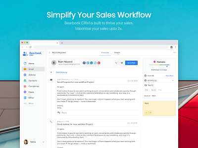 Bearbook CRM - Early Access app dashboard design ui ux