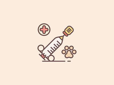 Pet Vaccination icons icons set illustration outline icon pet vaccination vet veterinarian veterinary