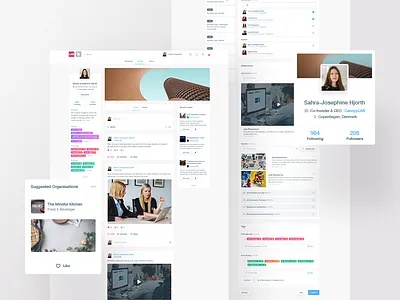 My profile and creating course - Preview exercise knowledge lab learning platform social media social media app tool ui ux design uidesign video